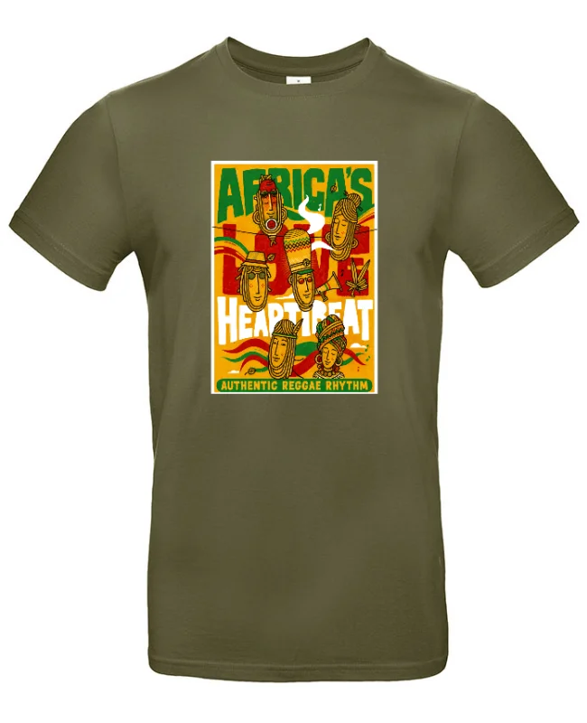 Africas Love Heartbeat T-shirt | Reggaekleding.nl